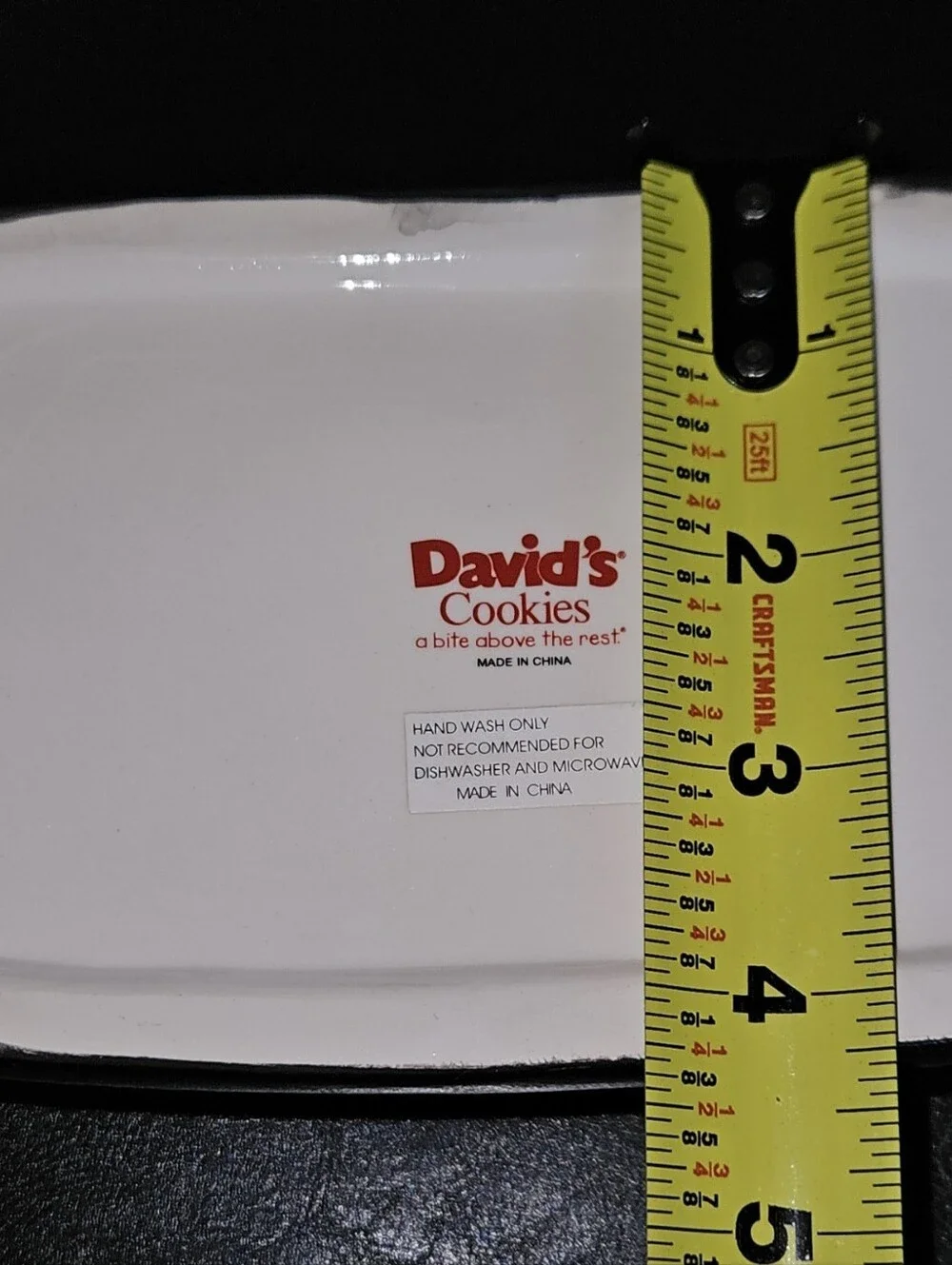 David’s Cookies Lovely Ceramic Purse Small 6” Cookie Jar Trinket Box